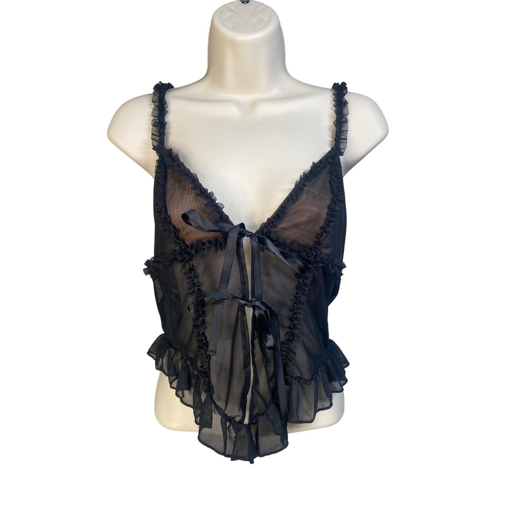 Edikted Mesh Camisol Medium Dark Coquette Goth Whimsigoth Y2k Fairy Grunge Edgy